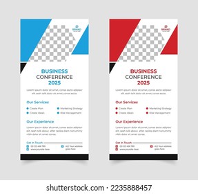 Diseño de plantilla de folletos DL corporativos