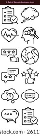 Corporate Document and Office Icons Vector Set