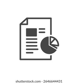 Documento corporativo com visualização de gráfico de pizza Representação de dados de participação de mercado