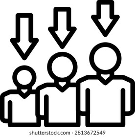 Corporate Downsizing Vector Design Icon Style