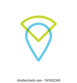 A Corporate Dynamic Line Abstract Logo Icon Vector Illustration
