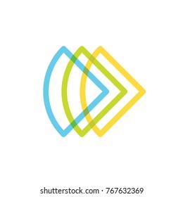 A Corporate Dynamic Line Abstract Logo Icon Vector Illustration