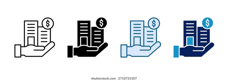 Corporate Earnings Icon Set Multiple Style Collection