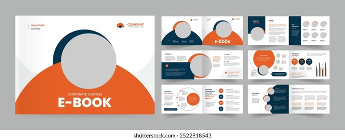modelo de layout de ebook corporativo design moderno de ebook