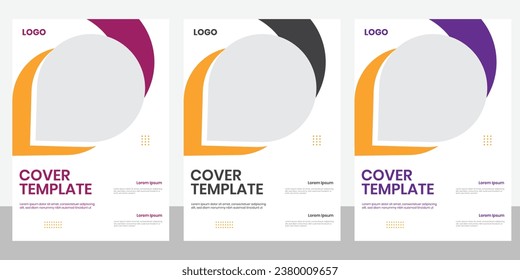 Corporate editable brochure design, Company flier cover design, Booklet front cover design template