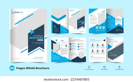 Corporate, elegant and modern bifold brochure design template