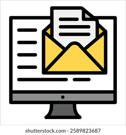 Corporate Email Icon Element For Design