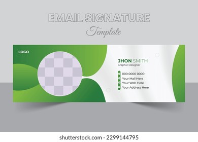 Corporate email signature for all business with white background, unique vector design template