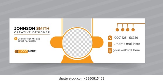 Corporate email signature for all business with white background, unique vector design template.