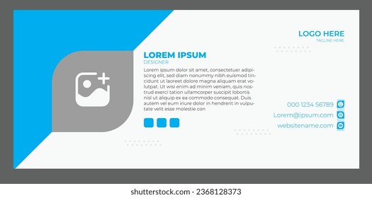 Corporate email signature for all business with white background, unique vector design template.