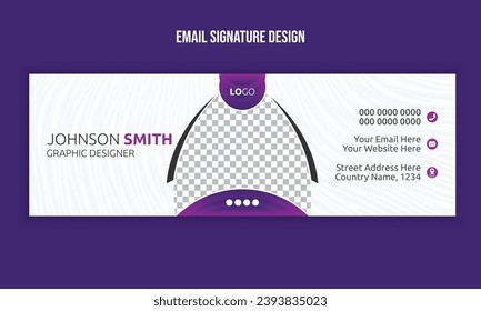 Corporate email signature for all business with unique vector design template.