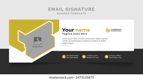 Corporate Email Signature Banner Design Email Footer Layout Sign Template