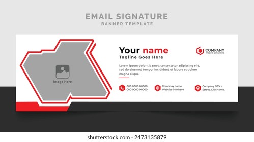 Corporate Email Signature Banner Design Email Footer Layout Sign Template