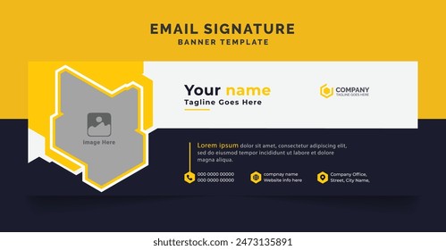 Corporate Email Signature Banner Design Email Footer Layout Sign Template