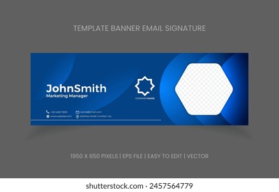  Corporate email signature banner vector template sign. footer email digital business card