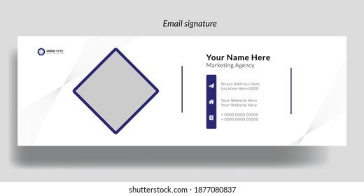 Corporate Email Signature Design Email signature template design. business email signature vector  creative banner 