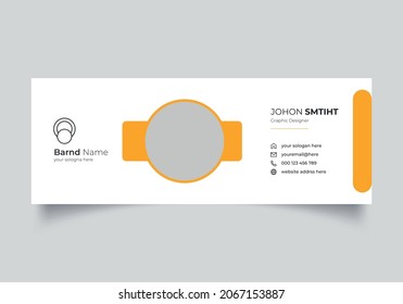 Corporate Email Signature Design. Email signature template design. business email signature vector banner