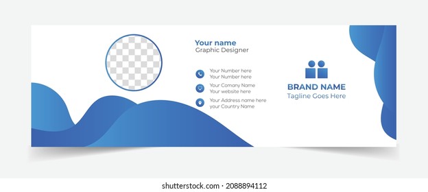 Corporate Email Signature Design. Email signature template design. business email signature vector banner.
