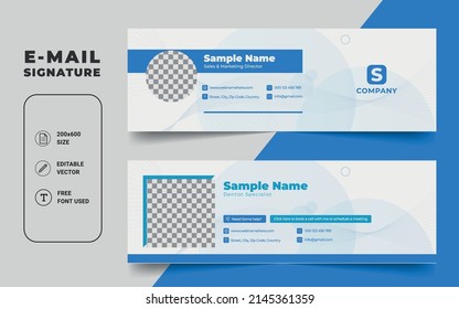 Corporate Email Signature Design Template Concept For Professional Email Signature Template Modern and Minimal Layout