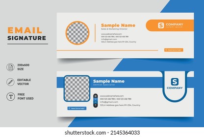 Corporate Email Signature Design Template Concept For Professional Email Signature Template Modern and Minimal Layout