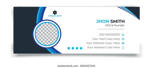 Corporate Email Signature Design Email signature template design. business email signature vector designer.