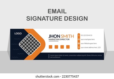 corporate email signature design or unique personal social media cover template 