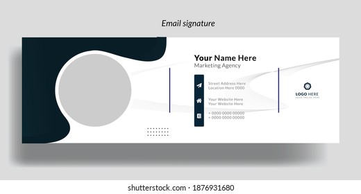  Corporate Email Signature Design.Email signature template design. business email signature vector banner