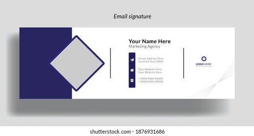  Corporate Email Signature Design.Email signature template design. business email signature vector banner