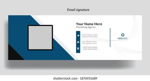  Corporate Email Signature Design.Email signature template design. business email signature vector banner