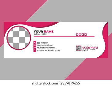 Corporate Email Signature Design.Email signature template design. business email signature vector banner