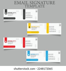 Corporate email signature or email footer design
