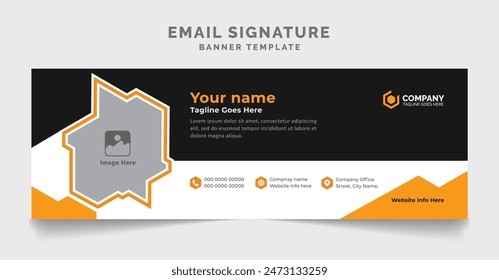 corporate email signature modern creative template mailers personal electronic mail banner design