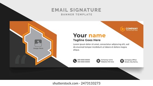 corporate email signature modern creative template mailers personal electronic mail banner design