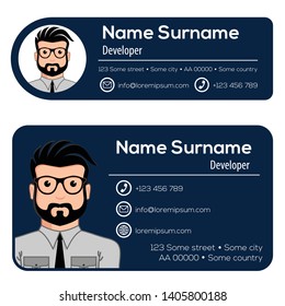 Corporate Email Signature Modern Design. Vector Illustration.