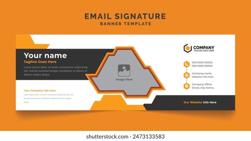 corporate email signature modern template design. mailers personal electronic mail banner
