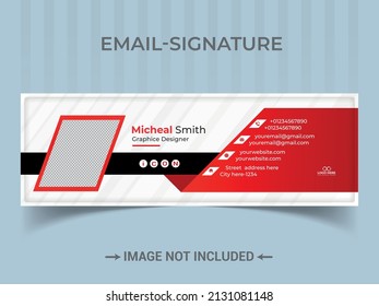 Corporate email signature social media template svg