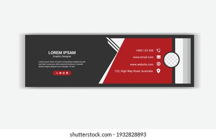 Corporate email signature template design.