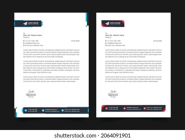 Corporate Email Signature Template Design. With Two Types Of Different Designs And Vector illustrations. And Two Colors Variations