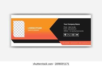 Corporate email signature template design.