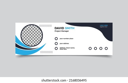 Corporate email signature template design.