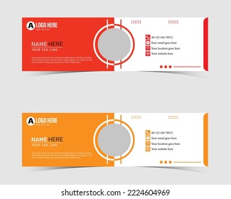 Corporate email signature template design. Business email signature template. Email signature design.