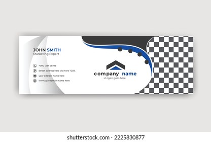 Corporate Email signature template design. Business presentation of your personal information