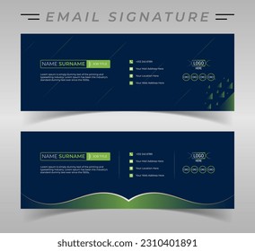 Corporate email signature template design for business, professional,  personal or web media use.