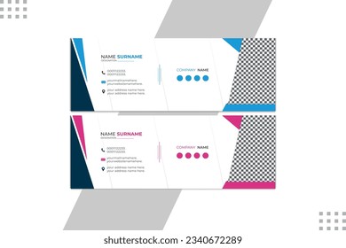 Corporate Email Signature template design set marketing agency FB Cover , business marketing Signature set, promotion, advertise, publication, cover page. 