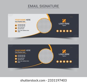 Corporate Email signature template or email footer bundle vector template