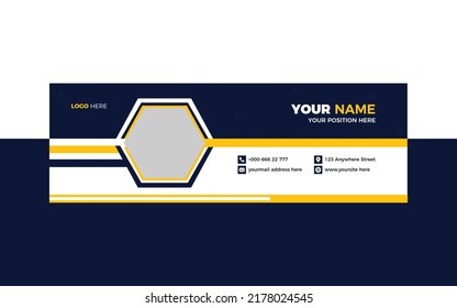 Corporate email signature template || new email signature design