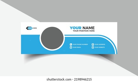 Corporate email signature template or new email signature design