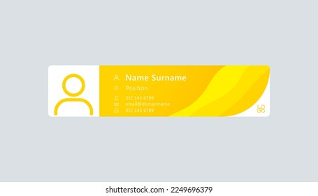 Corporate Email signature template. Vector business Email signature design.