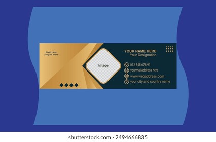 Corporate Email Signature Vector Design Template