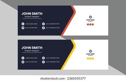 Corporate Email Signature Vector Template, Modern Business  Email Signature Vector Template,Email Footer, Corporate Business Letters Template Design.
